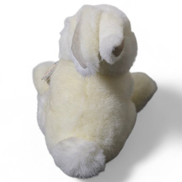 GUND White Bunny Plush Stuffed Rabbit Gold Heart Tag NWT Vintage Style Soft Toy - Picture 7 of 12